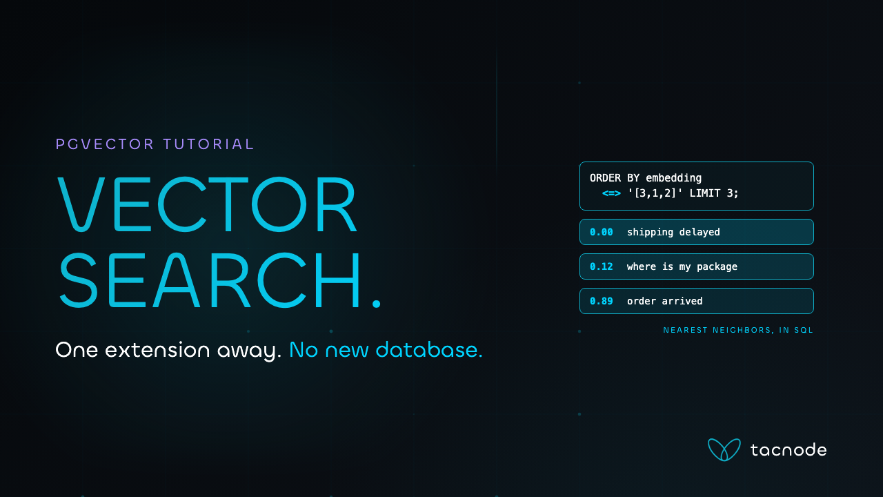 pgvector Tutorial: Vector Search in Postgres from Scratch