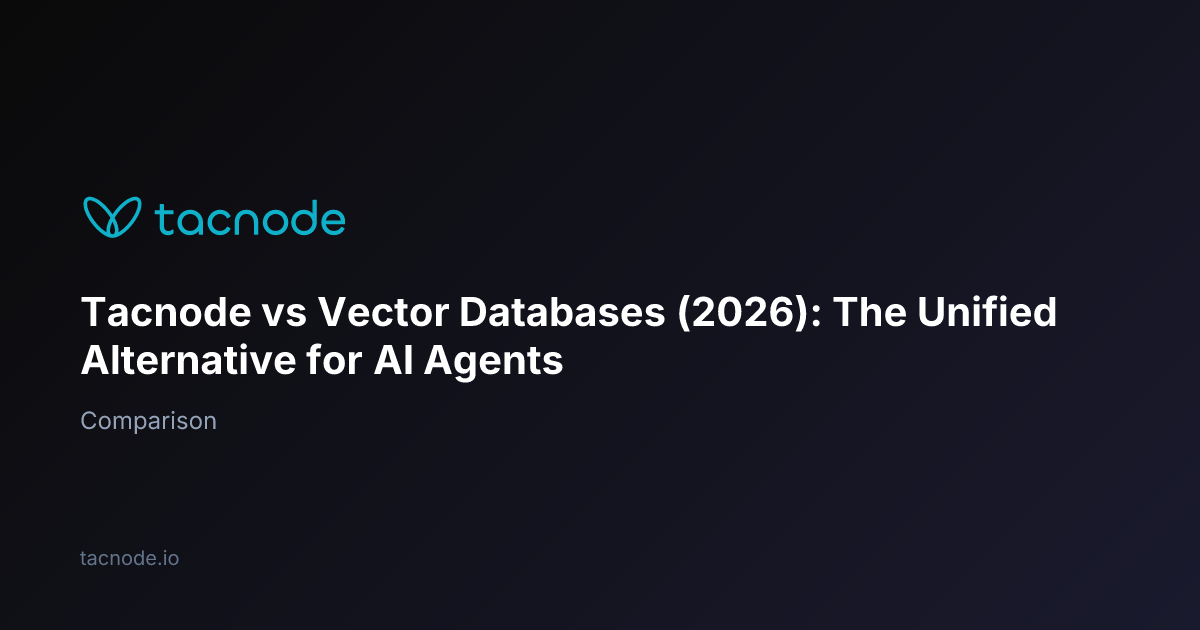 Tacnode Tacnode vs Vector Databases (2026): The Unified Alternative for AI Agents