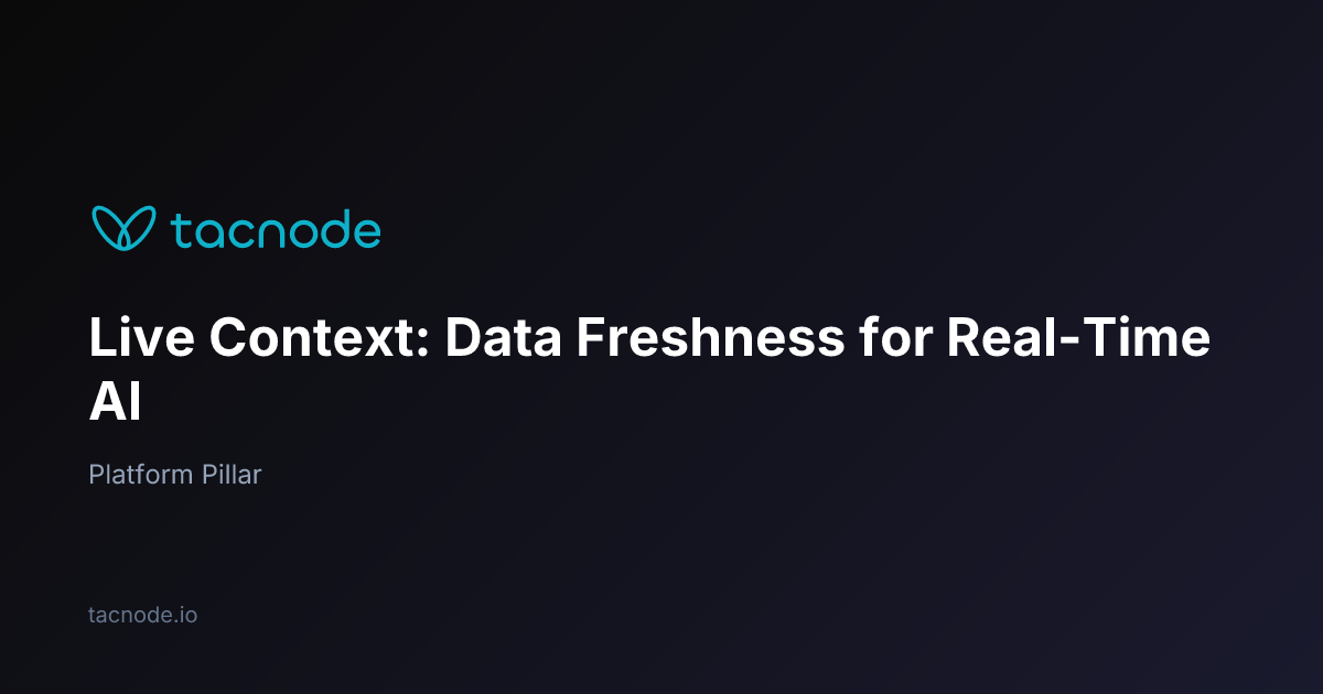 Live Context — Data Freshness for AI Agents | Tacnode